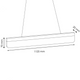 Dimensiuni lampă suspendată LED Vision 30W (1125x20x70 mm)
