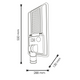 Lampa iluminat stradal, incarcare solara, dimensiune 550x288mm, led-box.ro