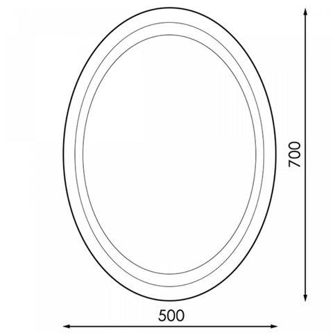 Oglindă Baie LED Ovală dimensiuni 50×70 cm