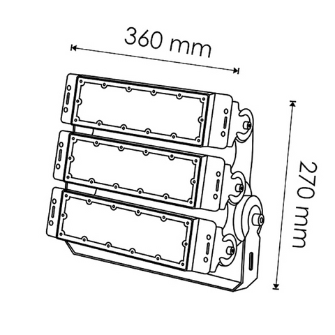 Proiector modular, proiector profesional, proiector modular, proiector led 150W, proiector led exterior, proiector led aluminiu,  proiector stadioane, proiectoare reclame, led-box.ro