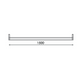 suport din aluminiu cu lungime 1500mm, reprezentat grafic, led-box.ro