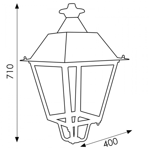 Lampa de perete tip felinar negru din oțel
