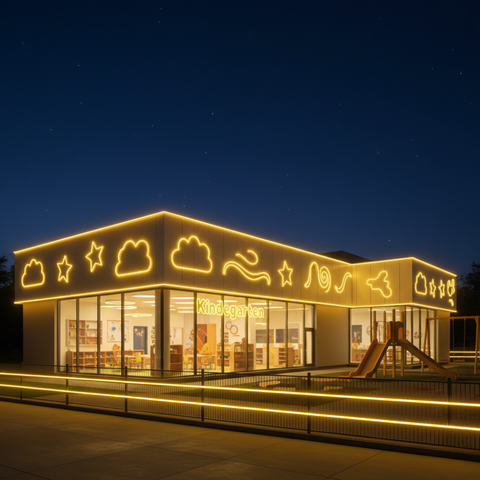 Furtun Neon FLEX LED Galben pentru exterior protejat
