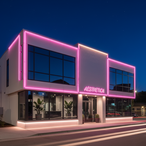 Furtun Neon FLEX LED Roz 230V exterior protejat