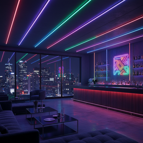 Furtun Neon LED RGB 6x12mm iluminat decorativ