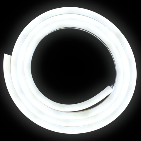 Furtun Neon LED 6x12mm Alb Rece pentru iluminat decorativ