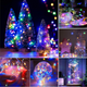 ghirlanda multicolora exterior 15 metri, incarcare usb, decor luminos terasa sau gradina