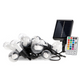 ghirlanda led rgbw 8 metri cu panou solar, senzor si telecomanda, led-box.ro