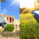 Ghirlandă solară instalată în grădină și pe terasă decorativ