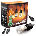 Ghirlandă LED Exterior 5m cu 6 Becuri Filament 1W E27, IP44