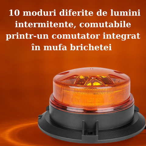 girofar auto led, lampa de avertizare, girofar masini, girofar 20w, girofar avertizare lumina portocalie, girofar motostivuitor, girofar masini utilitare, girofar led avertizare, led-box.ro