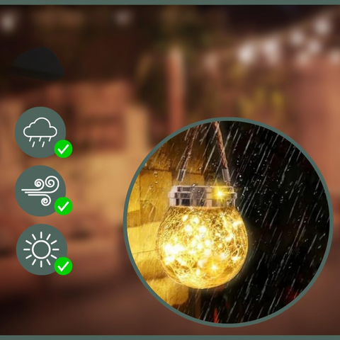 Lampă solară decorativă vintage, suspendată , rezistenta la apa, vant si uv, led-box.ro
