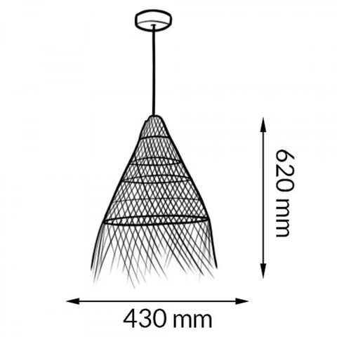 Pendul Ibiza ratan aerisit lumină ambientală caldă