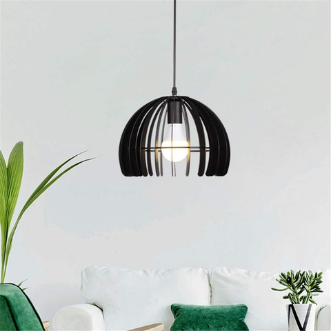 Iluminare ambientală pendul negru pentru interior elegant
