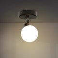 Iluminat ambiental în living cu difuzor sferic opal