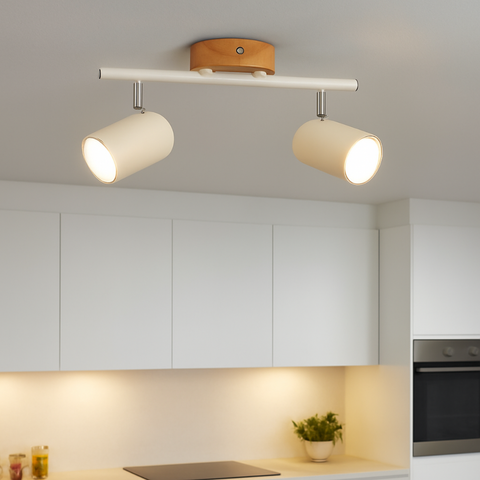 Aplica tavan minimalistă alb mat WOOD