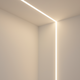 Profil aluminiu LED cu difuzor lăptos montat în perete
