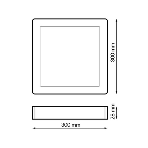 Iluminat LED decorativ pentru tavan – spot pătrat negru

