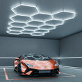 Panou LED HoneyComb 14 module pentru ateliere auto și detailing