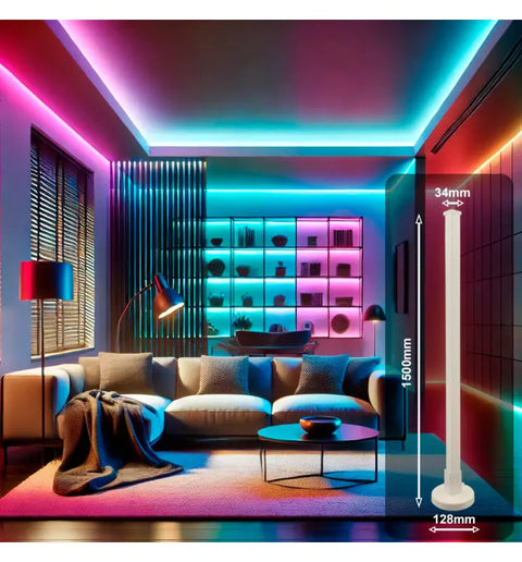 Lampadar LED RGB digital 150cm - dimensiuni