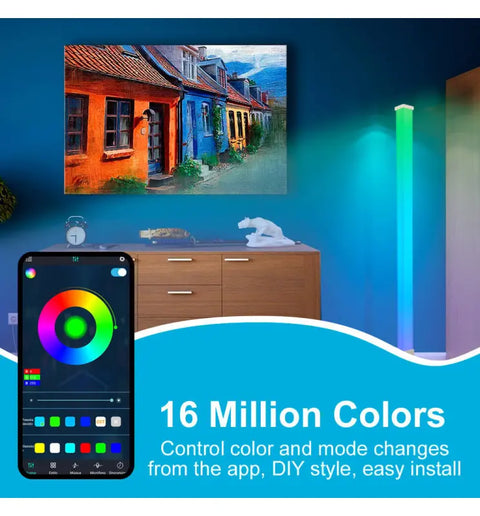 Lampadar LED RGB digital 150cm cu telecomanda