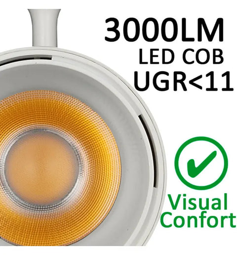 Proiector LED 30W Paris alb pentru sina monofazata - imagine 10