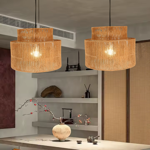 Pendul boho Rat suspendat de tavan, lumină caldă ambientală