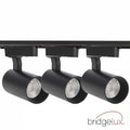 Kit 3 spoturi LED Berna pe șină  1 metru monofazică, CCT reglabil, negru, led-box.ro

