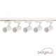 Kit complet iluminat pe sina cu lungime 2 metri  alb cu 5 spoturi LED, led-box.ro