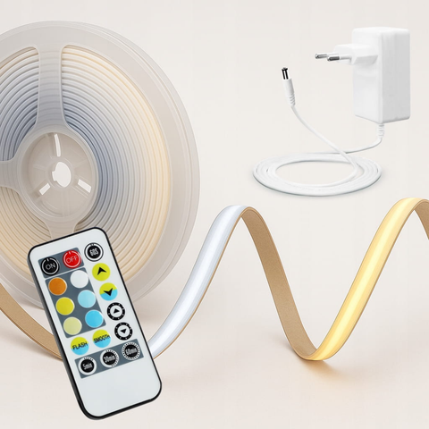 Bandă LED COB CCT 5 metri lumină reglabilă
