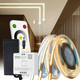 kit banda digitala, kit bana cob, banda led cob, banda led running light,cob digita running light, ws2811, 360led/m, kit banda cob 24v, banda led c controler si telecomanda, sursa aimentare led, led-box.ro