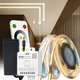 kit banda diitala, kit bana cob, banda led cob, banda led running light,cob digita running light, ws2811, 360led/m, kit banda cob 24v, banda led c controler si telecomanda, sursa aimentare led, led-box.ro