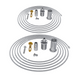 Set complet cabluri de montaj pentru lămpi LED hexagonale, cu accesorii de prindere pentru tavan , led-box.ro