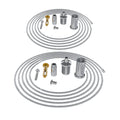 Set complet cabluri de montaj pentru lămpi LED hexagonale, cu accesorii de prindere pentru tavan , led-box.ro