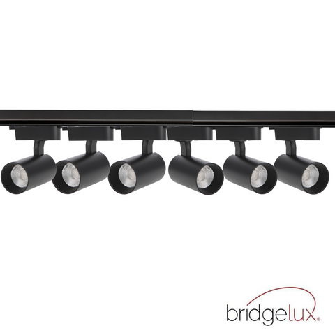 Kit complet iluminat pe sina cu 6 proiectoare/spoturi pe sina neagra, lungime 2 metri, led-box.ro