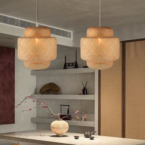 Lampă Canarias din ratan natural pentru living cozy