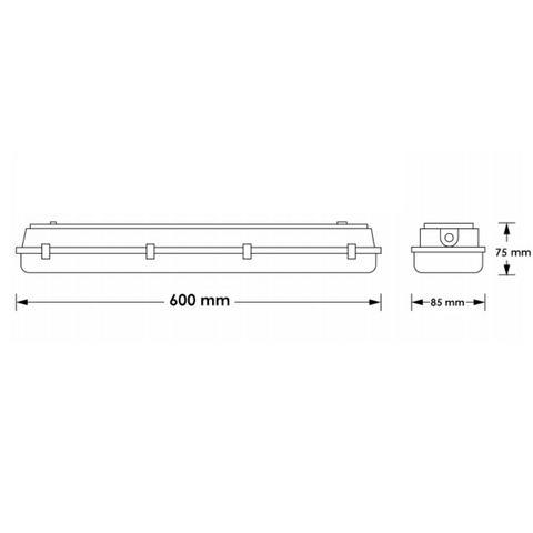 lampa liniara 60cm, lampa led industriala, lampi industriale interconectabile, lampa led industriala 18w, lampa liniara cct, lampa impermeabila liniara, led-box.ro