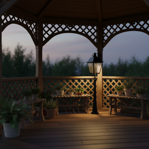 Felinar metalic IP20 pentru terasă acoperită
