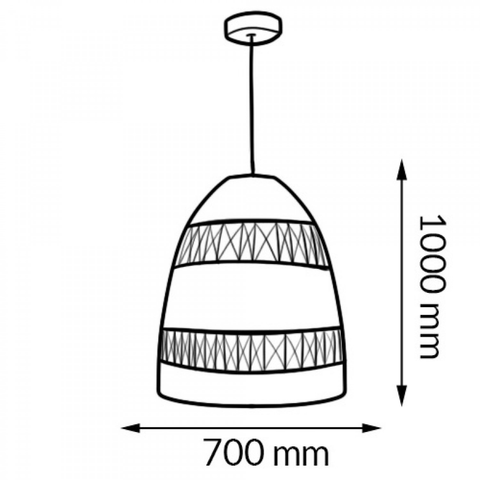 Pendul ratan Fuerteventura accent decorativ sculptural