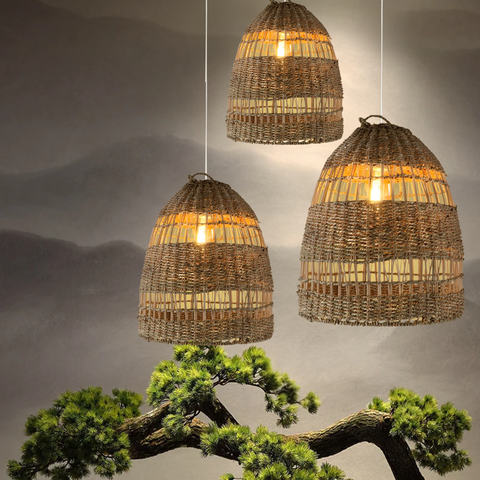 Lampă Fuerteventura ratan textură naturală