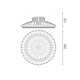 Iluminat industrial LED 100W pentru depozite, ateliere și parcări tehnice, lampa cu diametru 280m, inaltime 120, led-box.ro