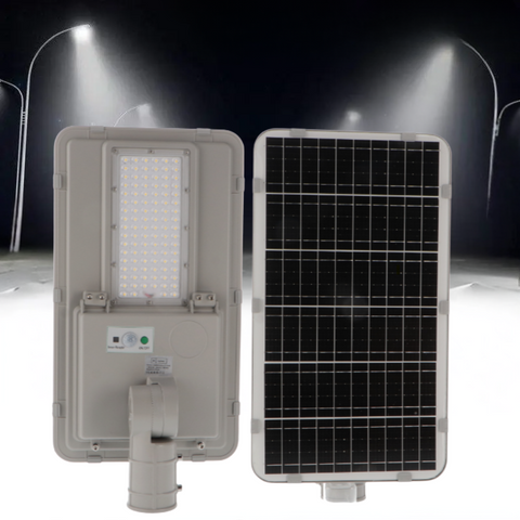 Lampa solara 100w cu senzor iluminat public, led-box.ro