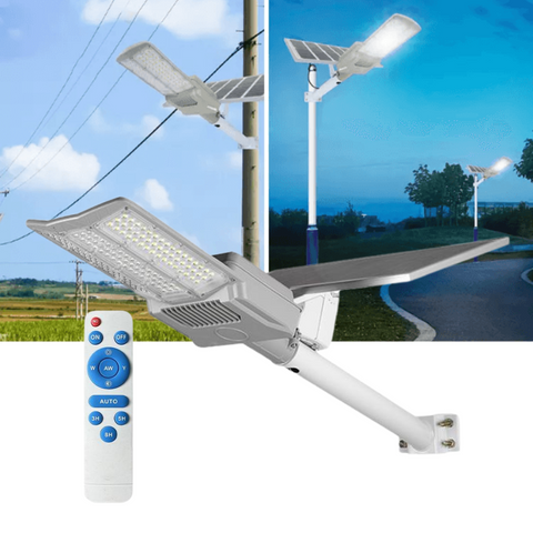 lampa solara, lampi led cu panou solar, lampa cu incarcare solara, lampa led 400w lumina rece, iluminat solar led, lampi solare 400w, lampa solara 6000k, led-box.ro