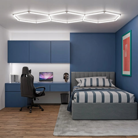 Lampă LED Hexagon 128W dimabil 3 niveluri comutator standard