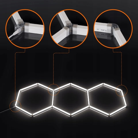 Lampă LED Hexagon 128W montaj tavan garaj IP54
