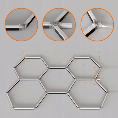 Lampă LED Hexagon 144W RGB studio foto video iluminat profesional