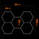 Lampă LED Hexagon 192W efect lumină 5000K CRI90 alb zilei
