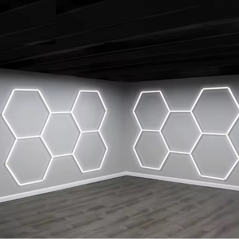 lampă LED hexagon pentru atelier și spații tehnice