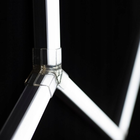 lampă LED hexagon cu conectare în linie