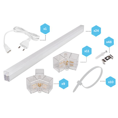 lampă LED hexagon pentru detailing auto